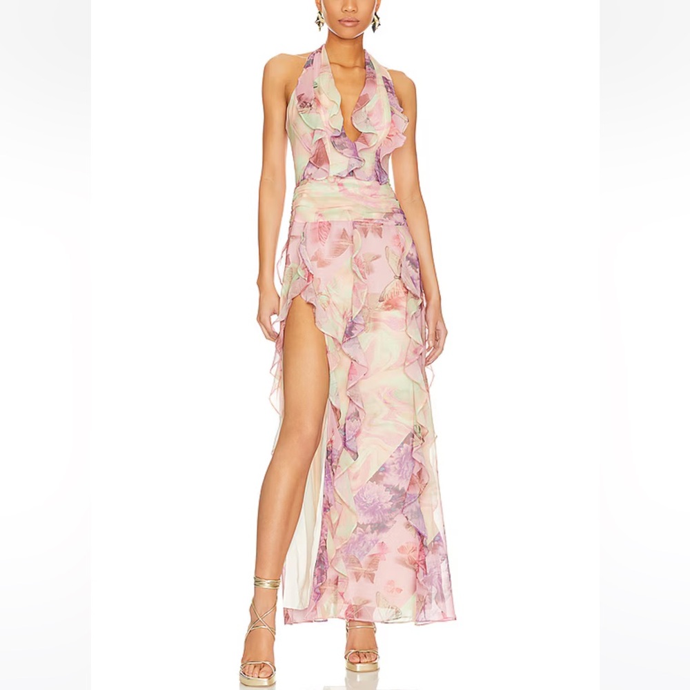 Divya Maxi Dress in Patchwork Multi